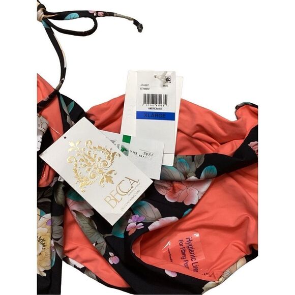 New. BECCA floral tankini set. L-top/XL-bottom. Retails $149 - Picture 9 of 11
